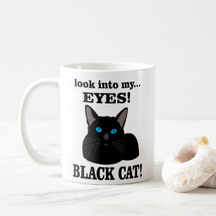 Schwarze Katze Kaffeetasse