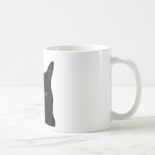 Schwarze Katze Kaffeetasse