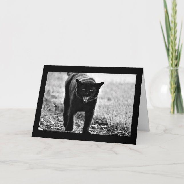 "Schwarze Katze " Karte (Vorderseite)