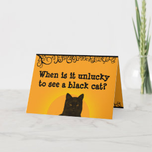 Schwarze Katze Karte