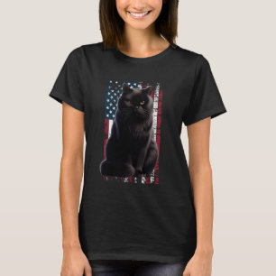 Schwarze Katze Katze Amerikanische Katze Mürrische T-Shirt