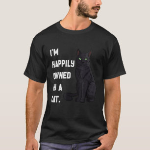 Schwarze Katze Katzenliebhaber Lustiges Tier Fellb T-Shirt