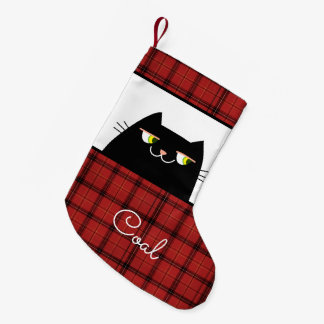 Schwarze Katze Kleiner Weihnachtsstrumpf