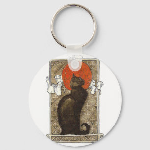 Schwarze Katze - Kunst Nouveau - Theophile Schlüsselanhänger
