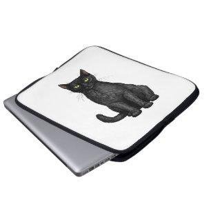 Schwarze Katze Laptopschutzhülle