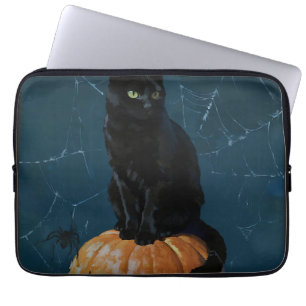 Schwarze Katze Laptopschutzhülle