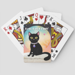 Schwarze Katze - Lass uns es uns gemütlich machen Spielkarten