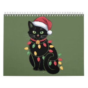 Schwarze Katze Liebhaber Weihnachten Kätzchen Gesc Kalender