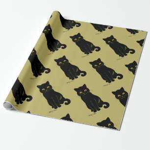 Schwarze Katze, Louis Wain Geschenkpapier