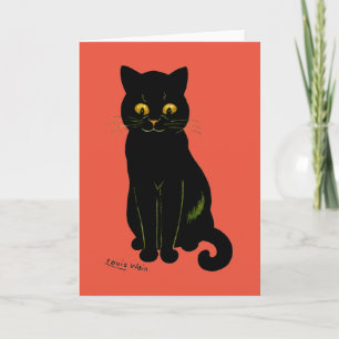 Schwarze Katze, Louis Wain Karte
