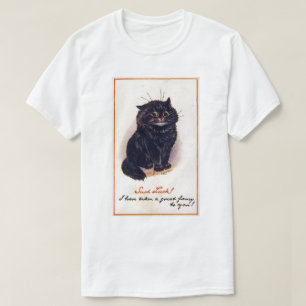 Schwarze Katze, Louis Wain T-Shirt
