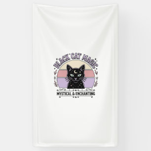 Schwarze Katze Magische Katze Schwarze Katze Vinta Banner