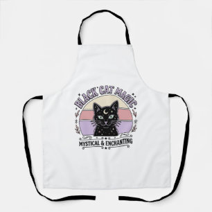 Schwarze Katze Magische Katze Schwarze Katze Vinta Schürze
