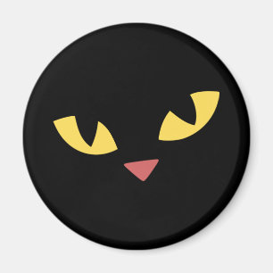 Schwarze Katze Magnet