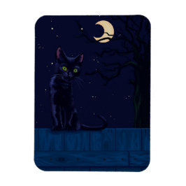 Schwarze Katze Magnet