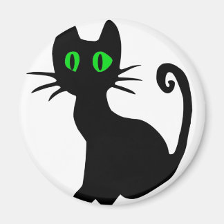 Schwarze Katze Magnet