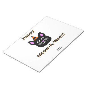 Schwarze Katze Meow-A-Ween Notepad (27,9 cm x 21,6 Notizblock