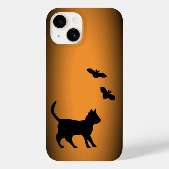 Schwarze Katze mit Bat Case-Mate iPhone Hülle (Rückseite)