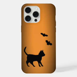 Schwarze Katze mit Bat iPhone 15 Pro Max Hülle