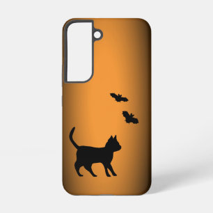 Schwarze Katze mit Bat Samsung Galaxy Hülle