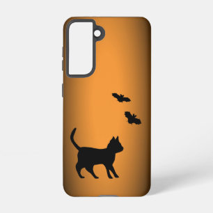 Schwarze Katze mit Bat Samsung Galaxy Hülle