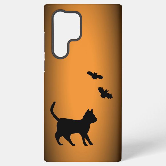 Schwarze Katze mit Bat Samsung Galaxy Hülle (Rückseite)