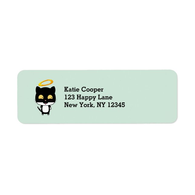 Schwarze Katze mit einem Golden Halo Niedlichen Ca (Vorne)