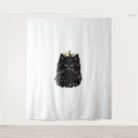 Schwarze Katze mit einer Kronen-DIgital-Kunst