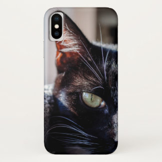 Schwarze Katze mit grüne Augen iPhone Fall Case-Mate iPhone Hülle