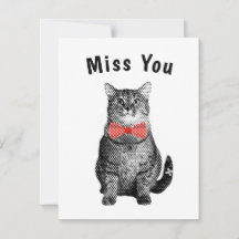 Schwarze Katze mit roter Punkte-Schleife - Cute Mi
