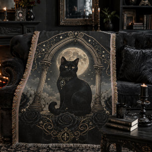 Schwarze Katze Mondlicht-Gotik Himmlische Dunkle R Decke