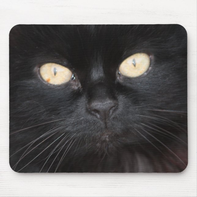 Schwarze Katze Mousepad (Vorne)