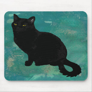 Schwarze Katze Mousepad