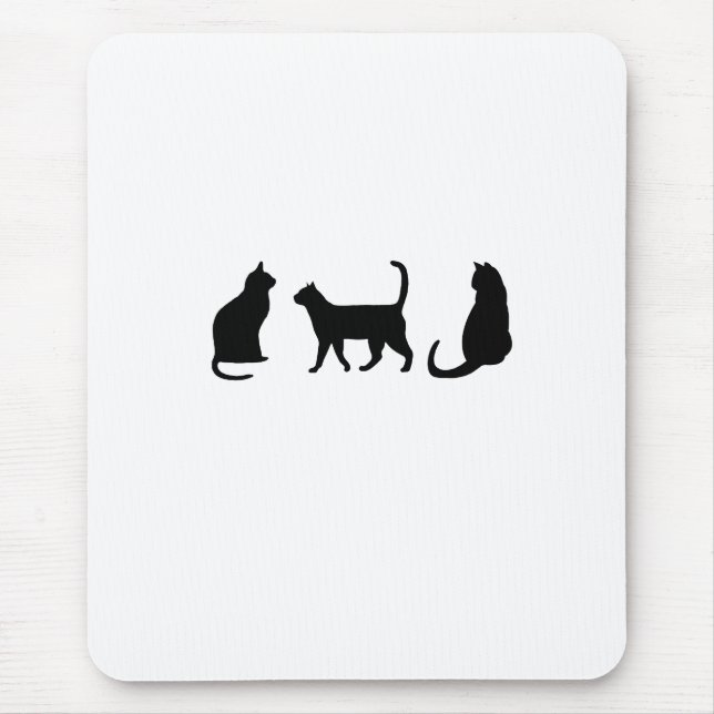 Schwarze Katze Mousepad (Vorne)