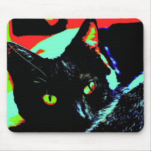Schwarze Katze Mousepad
