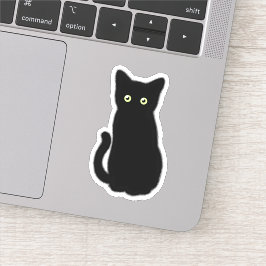 Schwarze Katze, niedliches Kätzchen, spoktacular S Aufkleber