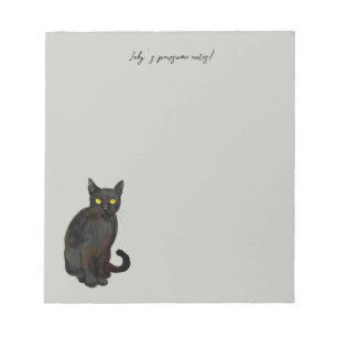 Schwarze Katze Notizblock