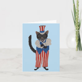 Schwarze Katze Onkel Sam Einladung