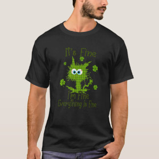 Schwarze Katze Patricks Tag Es ist in Ordnung Mir  T-Shirt