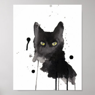 Schwarze Katze Poster