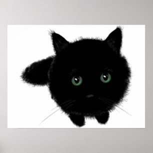 Schwarze Katze Poster
