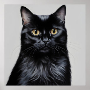 Schwarze Katze Poster