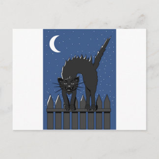 Schwarze Katze Postkarte