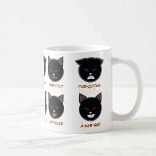Schwarze Katze Punny Halloween Tasse
