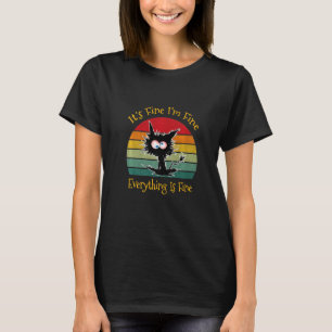 Schwarze Katze Retro Es ist gut, ich bin gut alles T-Shirt