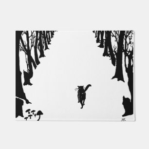 Schwarze Katze, Rudyard Kipling Fußmatte