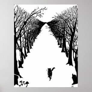 Schwarze Katze, Rudyard Kipling Poster