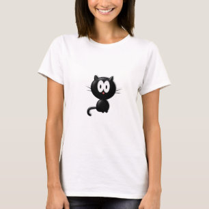 Schwarze Katze Scardy Katzen-Halloween-Geschenk T-Shirt
