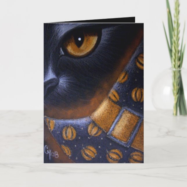 SCHWARZE KATZE - SCHALTFLÄCHE KARTE (Vorderseite)