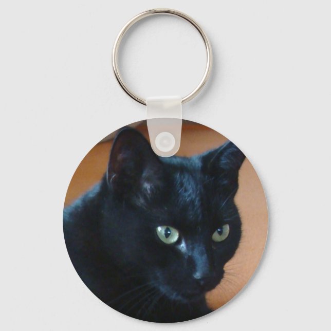 Schwarze Katze - Schlüsselanhänger (Vorderseite)